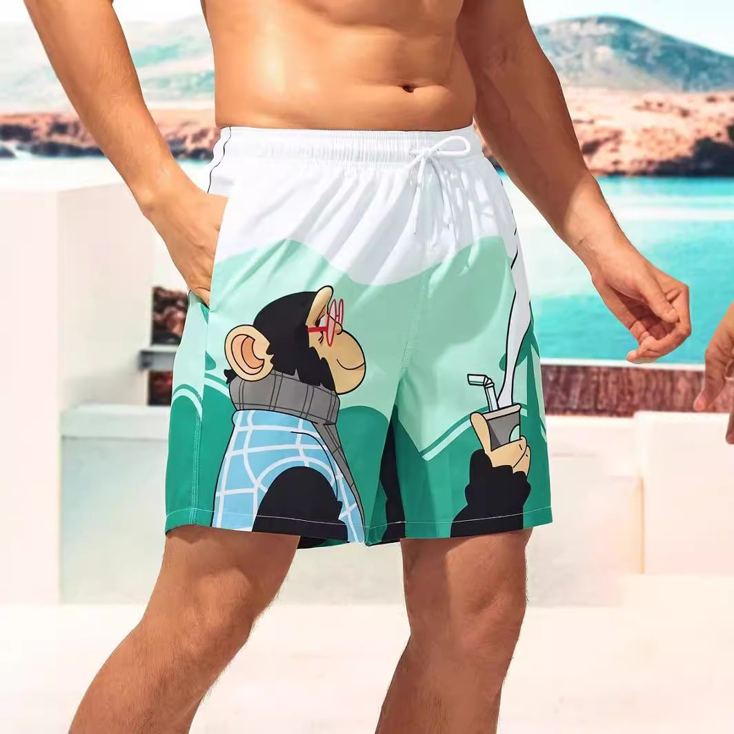 Digital Printing Men's Breathable Beach Pants