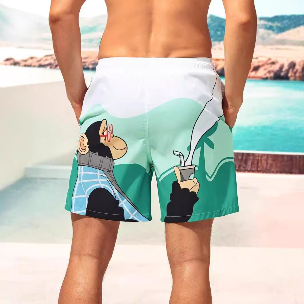 Digital Printing Men's Breathable Beach Pants