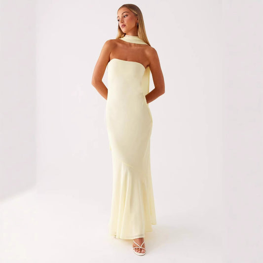 Multicolor Sling Seaside Holiday Fishtail Dress