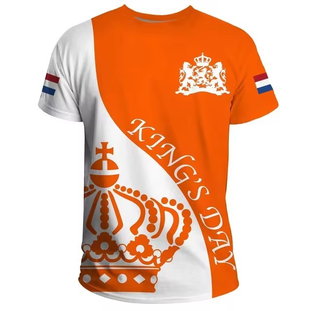 Dutch Men's T-shirt Fashion Round Neck Top