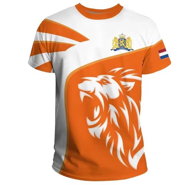 Dutch Men's T-shirt Fashion Round Neck Top