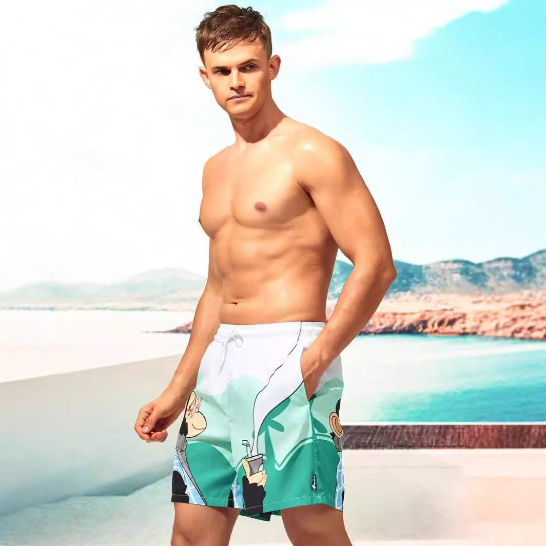 Digital Printing Men's Breathable Beach Pants