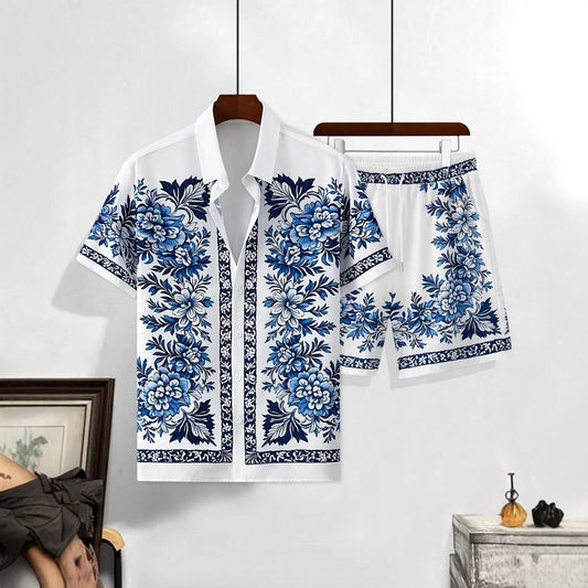 Retro Flower Pattern 3D Digital Printing Suit