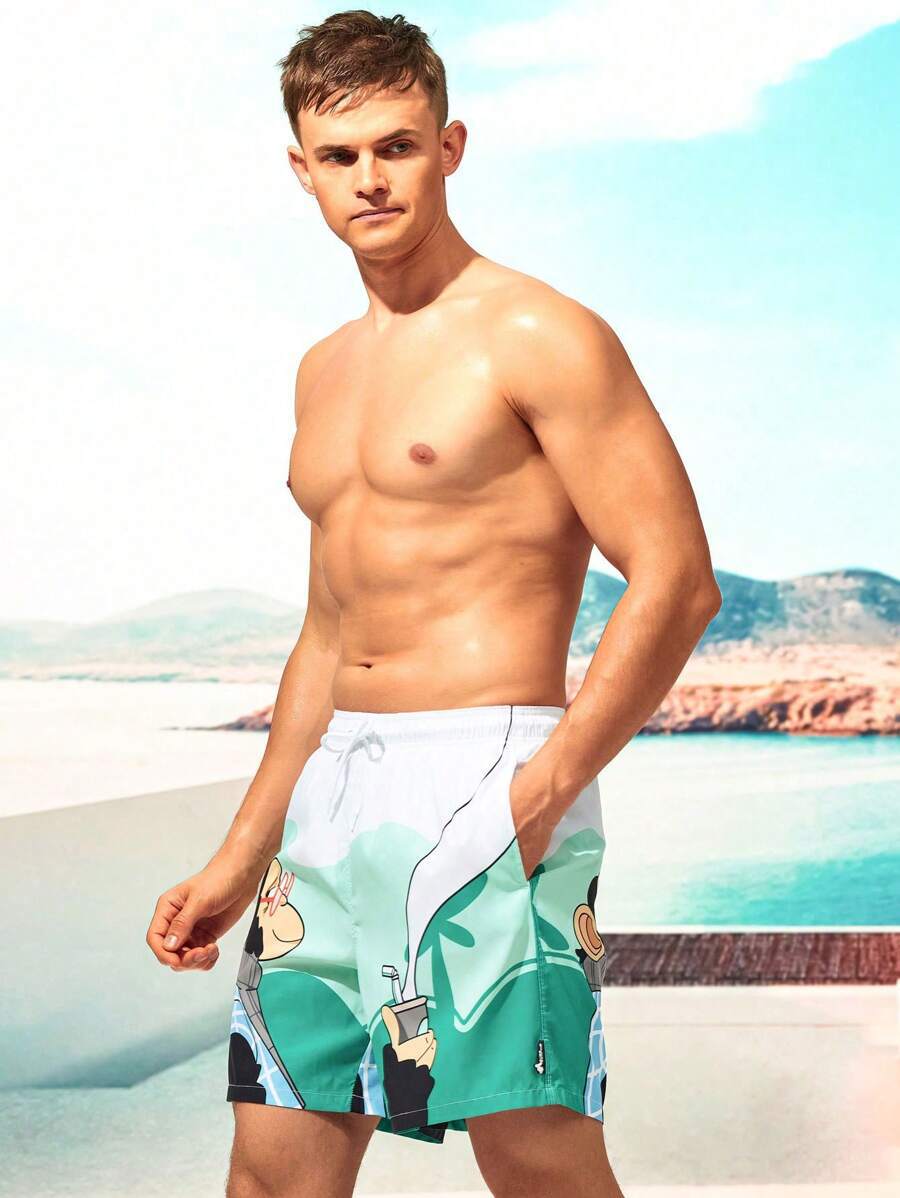Digital Printing Men's Breathable Beach Pants