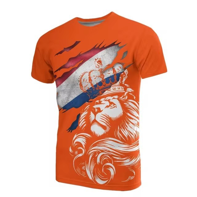 Dutch Men's T-shirt Fashion Round Neck Top